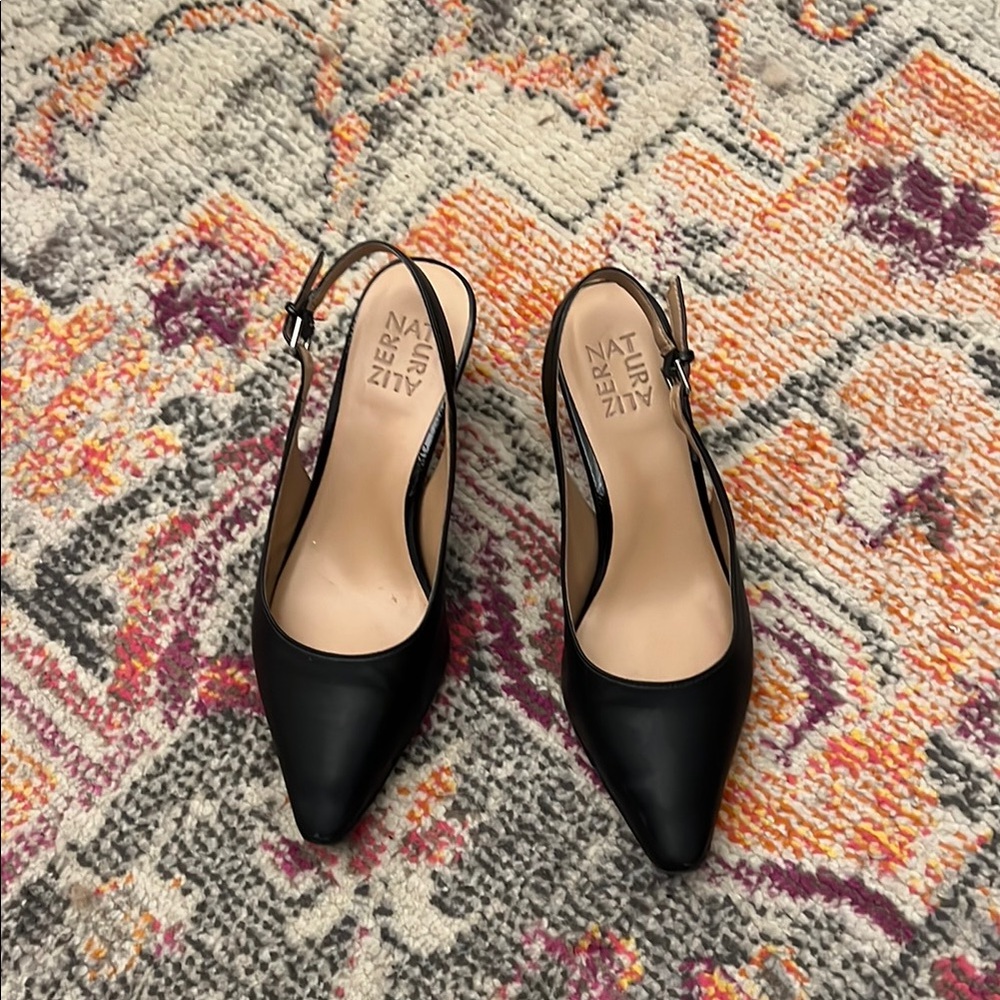 Naturalizer Black Slingback Heels
